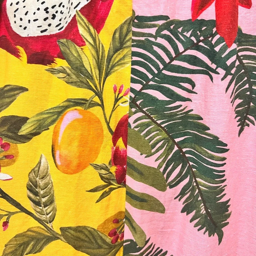 Farm Rio Mixed Print Tropical Wrap Dress Size M - Picture 8 of 8